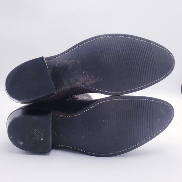 Laredo Men's Cowboy Boots Brown Leather Pointed Toe Embroidered Size 11 - Picture 8 of 9